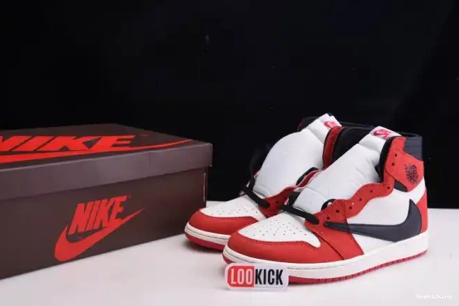 One Kick JORDAN - SCOTT AIR 100(RED) RETRO 1 X CD4487 OG HIGH TRAVIS 0621